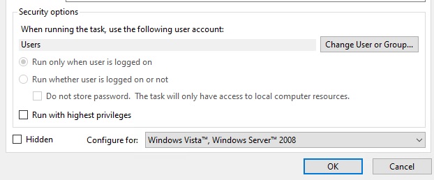 Change User or Group